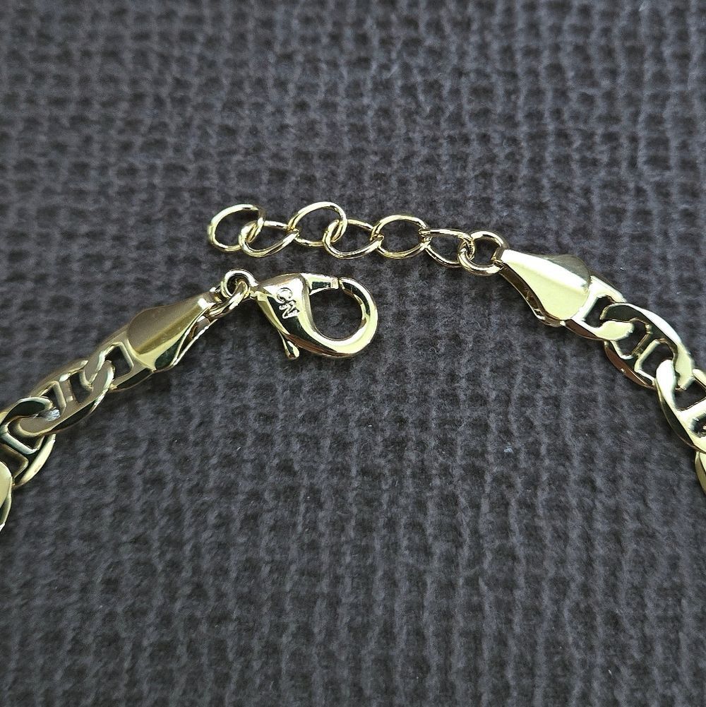 Aquamir Waterproof Gold💛 Flat Mariner⚓️ Link Chain⛓️ Anklet🦶 - NIB - Picture 9 of 15